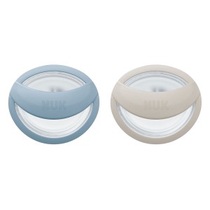 Nuk MommyFeel Πιπίλα Σιλικόνης 0-9m Πορτοκαλί & Μπεζ, 2τεμ