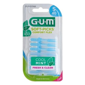 Gum 669 Soft-Picks Comfort Flex Cool Mint Μεσοδόντια Βουρτσάκια με Λαβή Small Δροσερή Μέντα, 40τμχ