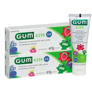 GUM Promo 1+1 Δώρο Οδοντόκρεμα Kids με Γεύση Strawberry για 2+ χρονών, 100ml 