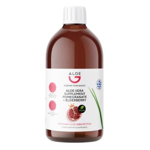 Genomed Aloe G  Ρόδι 100% Φυσικός Χυμός Κρητικής Αλόης Πόσιμο Τζελ με Ρόδι, 1000ml