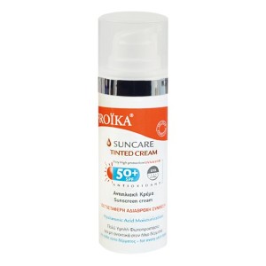 Froika Suncare Tinted Cream SPF 50+ Αντιηλιακή Κρέμα Προσώπου Αδιάβροχη με Χρώμα για Μη Ανεκτικά στον Ήλιο Δέρματα, 50ml