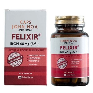 Eifron John Noa Liposomal Felixir Iron 40mg Συμπλήρωμα Διατροφής Σιδήρου, 60 κάψουλες