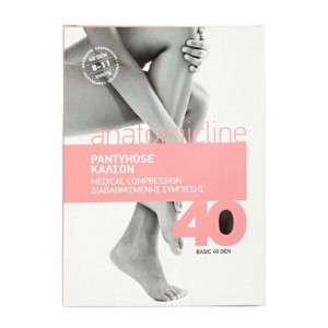 Anatomic Line Καλσόν Διαβαθμισμένης Συμπίεσης 40den, Μαύρο, 8-11mmHg, 1τμχ