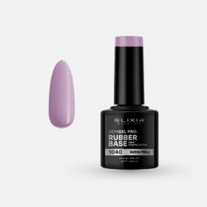 Elixir Make-up Semi Gel Rubber Base Νο1040 Extra Milky, 8ml