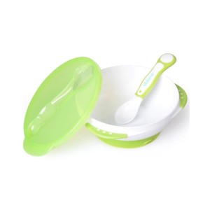 Kidsme Σετ Μπολ με κουτάλι - Lime - KID-0054, 1τμχ