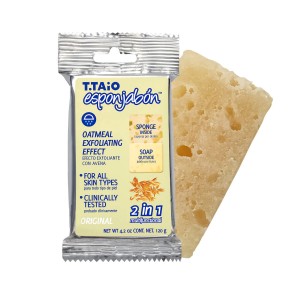 T.Taio Esponjabon Oatmeal Σαπούνι-Σφουγάρι με Βρώμη για Απολέπιση, 120gr
