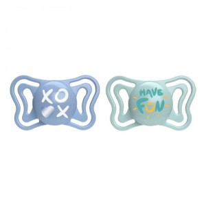 Chicco Physio Forma Light Night Πιπίλα Σιλικόνης 6-16m+ Μπλε, 2τμχ