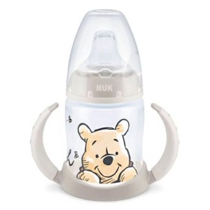 Nuk First Choice Plus Winnie the Pooh Εκπαιδευτικό Πλαστικό Μπιμπερό First Choice 6-18m, Γκρι Γκαρής, 150ml