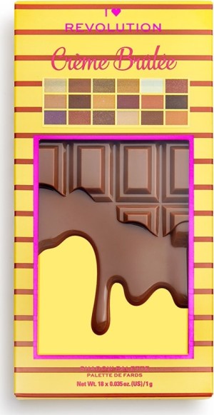 Revolution Beauty I Heart Chocolate Παλέτα Σκιών Ματιών Crème Brulee , 18gr