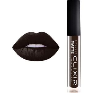 Elixir Make-up Liquid Lip Matte Κρεμώδες Ματ Κραγιόν, 413 Luxury Black