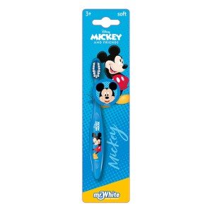 Mr.White Mickey Toothbrush Μαλακή Παιδική Οδοντόβουρτσα με Καπάκι 3+ Ετών, 1τμχ