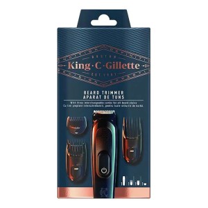 Gillette King C Beard Trimmer Ξυριστική Μηχανή Προσώπου Επαναφορτιζόμενη με 3 χτενάκια, 1σετ