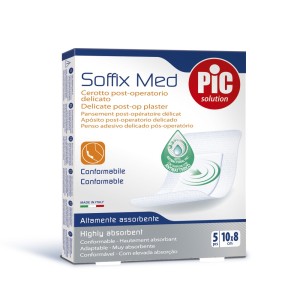 Pic Solution Soffix Med Αυτοκόλλητες Γάζες 10cmx8cm, 5τμχ