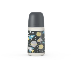 Suavinex Πλαστικό Μπιμπερό SX Pro Space Κατά των Κολικών με Θηλή Σιλικόνης 270ml για 3-6 μηνών Grey Space, 1τμχ