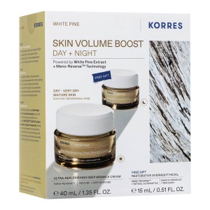 Korres Promo White Pine Αναπλήρωση Όγκου Κρέμα Ημέρας 40ml + ΔΩΡΟ White Pine Αναπλήρωση Όγκου Κρέμα Νύχτας 15ml, 1σετ