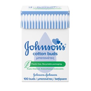 Johnsons Cotton Buds Μπατονέτες σε Ανακυκλώσιμη Συσκευασία, 100τμχ