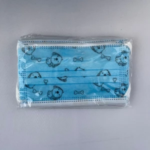 Παιδική Μάσκα Προστασίας 3-Ply Σιέλ Σκυλάκι-50 τμχ