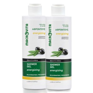 Macrovita 1+1 Δώρο Αφροντούς Energizing με Λάδι Ελιάς & Λουϊζα, 250ml