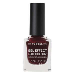 Korres Gel Effect Nail Color Βερνίκι Νυχιών Burgundy Red 57, 11ml 