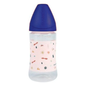 Suavinex Μπιμπερό πλαστικό των 270ml με ανατομική Θηλή Καουτσούκ ΜΑ 3800226 S1 Μ Ρόζ Απαλό