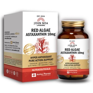 John Noa Liposomal Red Algae Astaxanthin 10mg, 90 φυτικές κάψουλες