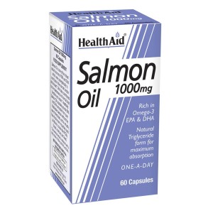 Health Aid Salmon Oil Freshwater 1000mg Συμπλήρωμα Διατροφής Omega 3 Λιπαρών Οξέων από 100% Έλαιο Σολομού, 60caps