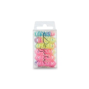 Dessata Hair Ties Set Λαστιχάκια Μαλλιών Turquoise Μεταλλιζέ, 6τμχ