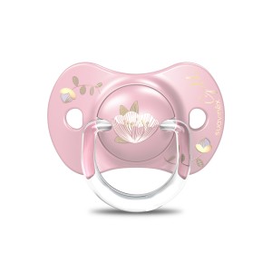 Suavinex Πιπίλα Σιλικόνης για 6-18 μηνών Physio Gold Pink, 1τμχ