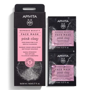 Apivita Express Beauty Μάσκα για Απαλό Καθαρισμό με Ροζ Άργιλο, 16ml