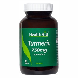 Health Aid Turmeric 750mg Συμπλήρωμα Διατροφής, Ισχυρό Αντιοξειδωτικό με Αντιφλεγμονώδεις Ιδιότητες, 60tabs