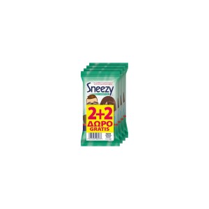ΜΕΓΑ Sneezy Wet Wipes With Menthol 4 x 12τμχ