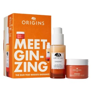 Origins Promo Ginzing Into the Glow Brightening Serum Ορός Προσώπου για Λάμψη, 30ml & Energizing Gel Cream for Face Κρέμα Gel Προσώπου, 30ml