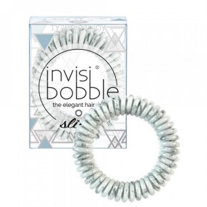 Invisibobble Slim Youre Greyt Marblelous Shiny Grey Λαστιχάκια Μαλλιών, 3τμχ