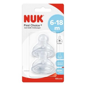 Nuk First Choice+ Θηλές Σιλικόνης Medium 6-18m, 2τμχ