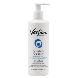 Version Azaderm Cleanser Λεπτόρρευστο Gel Καθημερινού Καθαρισμού Προσώπου και Σώματος, 300ml