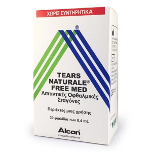 Alcon Tears Naturale Free Med Οφθαλμικές Σταγόνες για Ξηροφθαλμία, 30x0.4ml