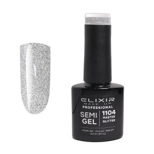 Elixir Make-up Semi Gel Ημιμόνιμο Επαγγελματικό Βερνίκι Νυχιών Νο1104 Master Glitter, 8ml