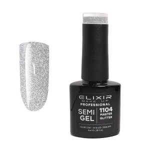 Elixir Make-up Semi Gel Ημιμόνιμο Επαγγελματικό Βερνίκι Νυχιών Νο1104 Master Glitter, 8ml