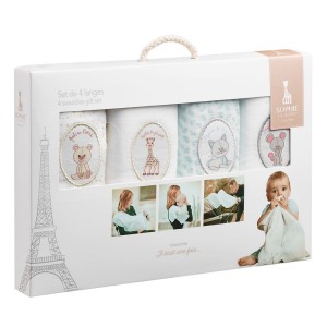 Sophie La Giraffe Swaddles Πάνες Αγκαλιάς 70x70, 4τμχ