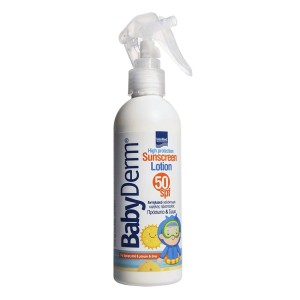 Intermed Babyderm Sunscreen Lotion SPF50 Face & Body Παιδικό Αντηλιακό Γαλάκτωμα για Πρόσωπο & Σώμα για Βρέφη 6m+, 200ml