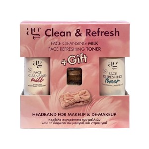Ag Pharm Promo Clean & Refresh με Γαλάκτωμα Καθαρισμού Προσώπου, 200ml & Τονωτική Λοσιόν Προσώπου, 200ml & Δώρο Κορδέλα Μαλλιών, 1τμχ