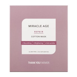 Thank You Farmer Miracle Age Repair Cotton Mask Υφασμάτινη Μάσκα Προσώπου Αντιγήρανσης & Θρέψης, 25ml