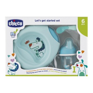 Chicco Σετ Φαγητού Γαλάζιο 6m+ , 1σετ