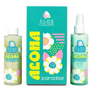 Aloe Colors Καλοκαιρινό Πακέτο με Aloha Paradise Invisible Oil Mist 150ml & Invisible Ξηρό Λάδι Αντιγήρανσης με Άρωμα Λουλουδιών,150ml