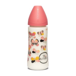  Suavinex Πλαστικό Μπιμπερό 360ml με Θηλή Σιλικόνης Butterfly 4m+ 360ml