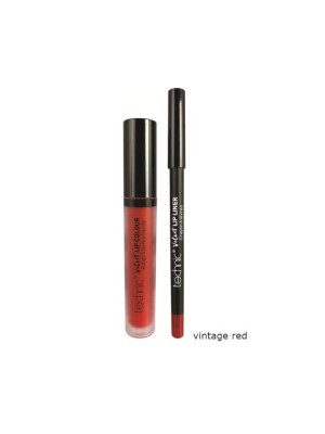 Technic Velvet Lip Σετ Lip Gloss & Μολύβι Vintage Red, 2τμχ