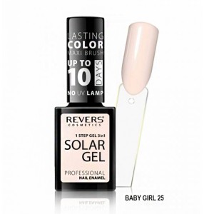 Revers Nail Polish Solar Gel Ημιμόνιμο Βερνίκι 25 Baby Girl, 1τμχ