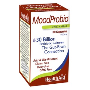 Health Aid MoodProbio 30 Billion Συμπλήρωμα Διατροφής με Προβιοτικά Στελέχη για Εγκεφαλική, Ψυχολογική & Εντερική Λειτουργία, 30veg. caps