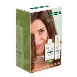 Klorane Dry Shampoo με Βρώμη & Κεραμίδιαᴸᴵᴷᴱγια Καθημερίνη Χρήση & ΔΩΡΟ Σαμπουάν με Βρώμη 200ml, 1σετ