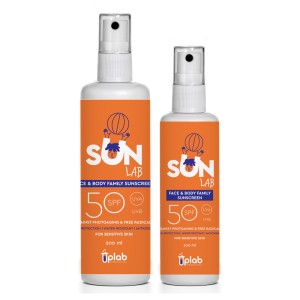  Uplab Pharmaceuticals SunLab Family SPF50 Αντηλιακό Spray για Πρόσωπο και Σώμα για όλη την Οικογένεια, 100ml